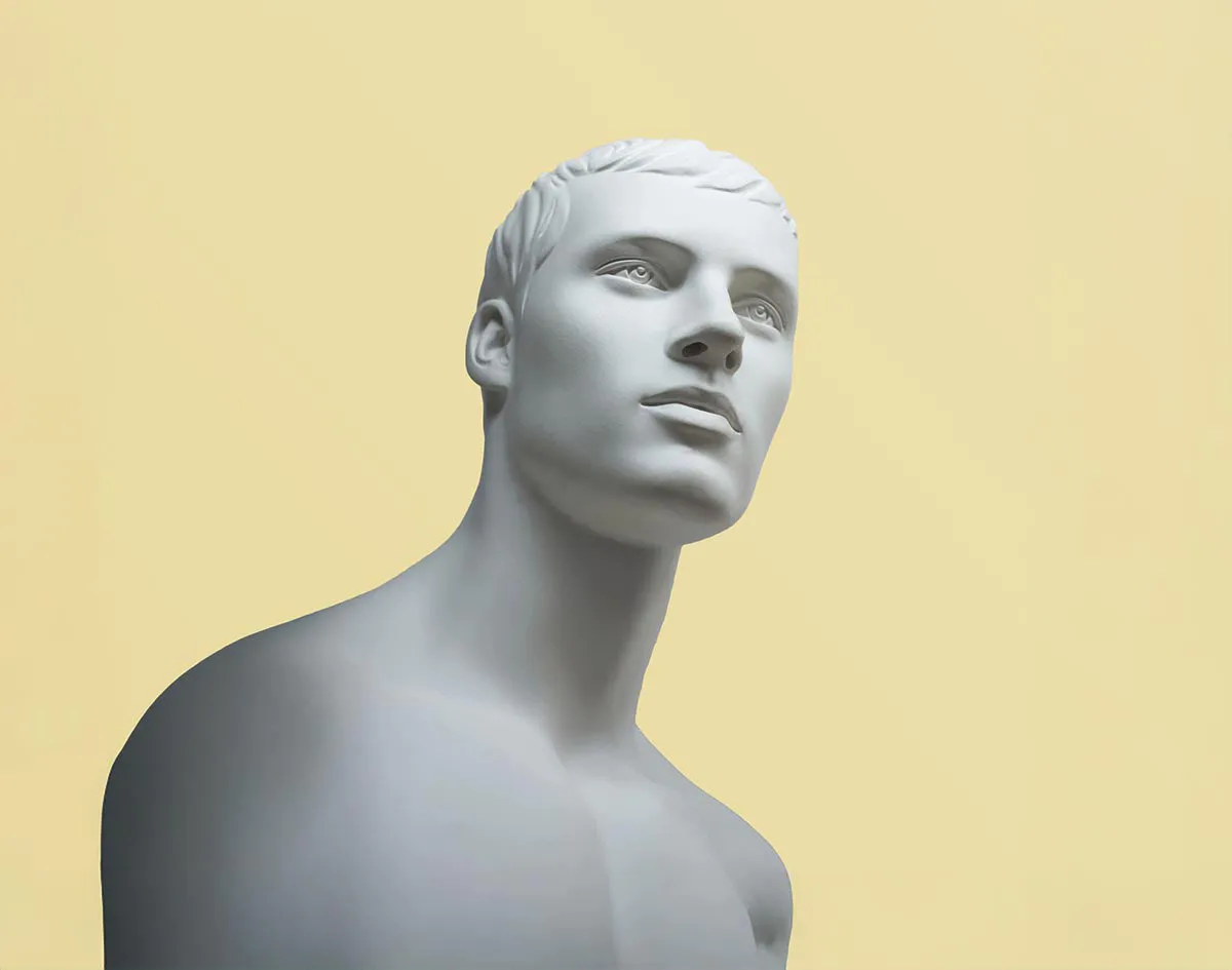 OLYMPIC ATHLETE, MARBLE STATUE